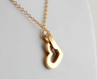 New Asprey Gold & Diamond Heart Necklace  
