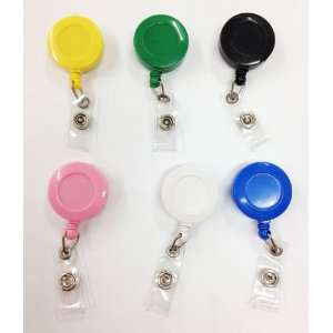  Badge Reels ID holder 6 pieces   1 of each color 