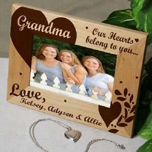  Our Hearts Belong To You Personalized Wood Picture Frame 