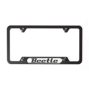   Black Stainless Steel License Plate Frame 2012 New Beetle: Automotive