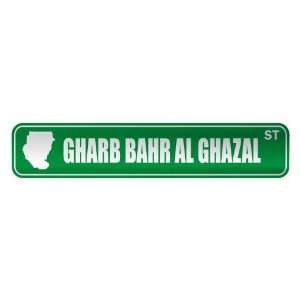   GHARB BAHR AL GHAZAL ST  STREET SIGN CITY SUDAN