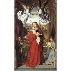   , painting name Virgin and Child with Four Angels, By David Gerard