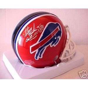  Steve Tasker Autographed Buffalo Bills Mini Helmet Sports 