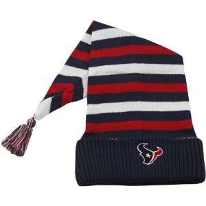   Houston Texans Navy Blue Striped Toboggan Knit Hat: Sports & Outdoors