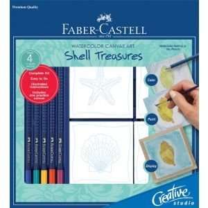  CANVAS ART KIT SHELL TREASURES Drafting, Engineering, Art 