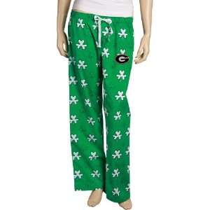   Bulldogs Ladies Kelly Green Fortune Pajama Pants: Sports & Outdoors
