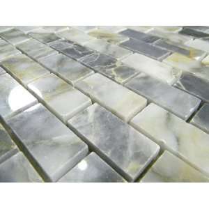  Casa Grigio Imported Marble Tile Polish 1x2 Brick