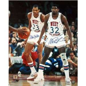  Kareem Abdul Jabbar & Magic Johnson All Star 16x20: Sports 