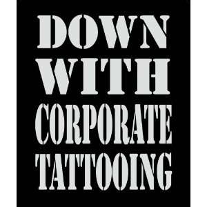  Down With Corporate Tattooing T Shirt Size Medium Sports 
