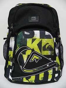 QUIKSILVER Backpack SUBSONIC BLACK/ LIME/GREEN  