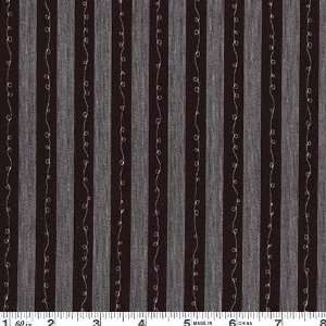  45 Wide Classic Black Stripes Fabric By The Yard: Arts 