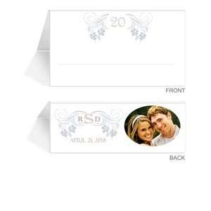    260 Photo Place Cards   Monogram Vine Trellis