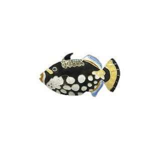  Clown Triggerfish Silver and Enamel Pin Jewelry