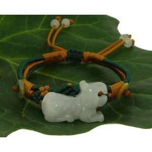  Tiger Zodiac Pendent Jade Carving Bracelet Simply Made with Thick 