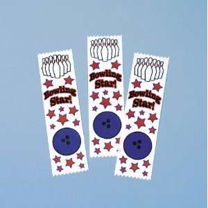  Bowling Star Satin Sport Award Ribbons (1 dz) Toys 