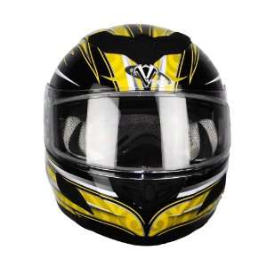Vega V Tune Yellow Orbit Graphic Large Snow Full Face Bluetooth Helmet