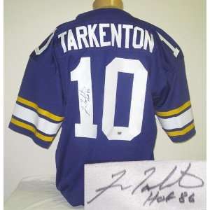 Signed Fran Tarkenton Uniform   Whof   Autographed NFL Jerseys:  