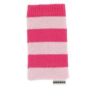  Trendz Mobile Phone Sock   Stripy Pink Cell Phones 