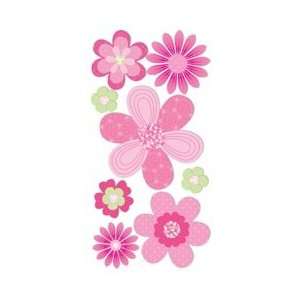   Stickers 2.75X6.75 Sheet   Pink & Green Flowers: Arts, Crafts & Sewing
