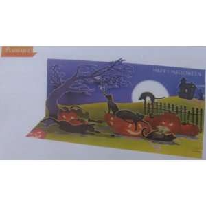   Greeting Card Halloween Haloween Cats Pop Up: Health & Personal Care