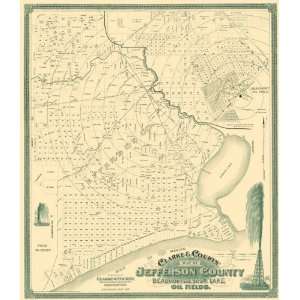 JEFFERSON COUNTY TEXAS (TX) LANDOWNER MAP 1901 