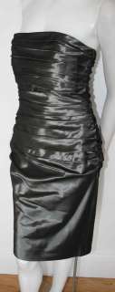   BLACK LABEL silver strapless dress NEW 10 cocktail party attire  