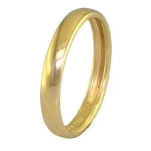  3MM Made in Italy Gold Plated Wedding Band in Sterling 