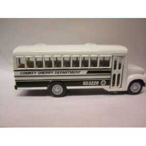 Kinsfun White County Sheriff Department Diecast Bus 5 Inches Long By 