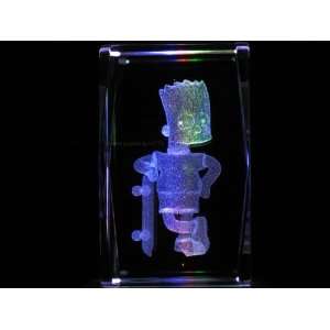  Bart Simpson The Simpson 3D Laser Etched Crystal 
