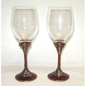  Burgundy Wine Glass, Set of 2: Kitchen & Dining