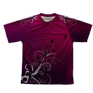  Purple Blossom Technical T Shirt for Women: Sports 