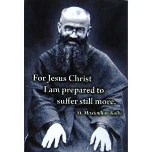  St. Maximilian Kolbe (Greater Love) Plaque with Stand 