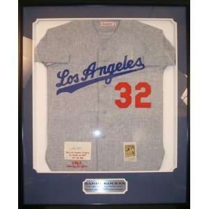 Signed Sandy Koufax Uniform   with  x 44 Inscription  