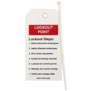 Brady Lockout Instruction Tag, Polyester, 5 3/4 Height, 3 Width 