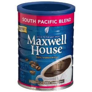 Maxwell House South Pacific Blend Ground Coffee, 11 Ounce Cans (Pack 