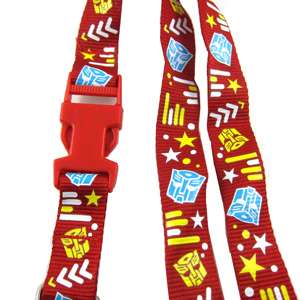 Transformer Optimus Prime and Prowl Animated Pouch Clip Lanyard in Red