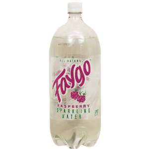 Faygo raspberry flavored sparkling water, 2 liter plastic bottle