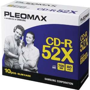  52x Write Once CD R   10 Pack, Slim Jewel Case 