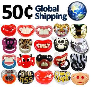 Intl (25+ Choices) Funny Billy Bob Pacifier Dummy Baby Teeth Lips 