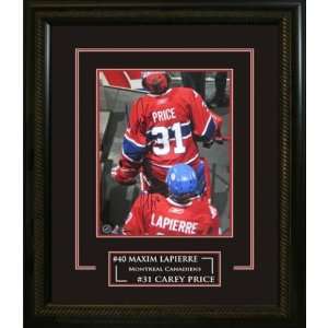  Carey Price & Maxim Lapierre Dual Signed 30 x 40 Etched 