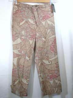 NWT NEW Bamboo Traders Linen Floral Hawaiian Pant SZ 12  