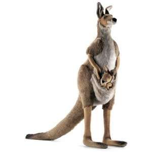    Hansa Life Size Kangaroo and Joey Stuffed Animals Toys & Games