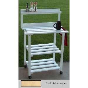   Aspen Barbecue Buddy With Wheels   Unfinished: Patio, Lawn & Garden