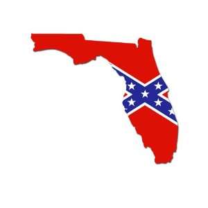    Florida Shaped Rebel (Confederate) Flag Sticker: Everything Else