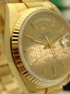Rolex Day Date President Pure 18k Gold w/ Gorgeous Anniversary Dial 