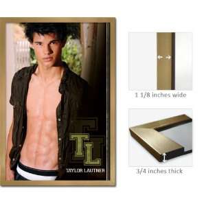  Gold Framed Taylor Lautner Poster Twilight Chest FrPp32225 