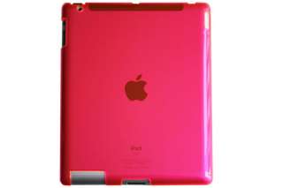 iPad 2 Ultra Clear Snap on Hard Back Case Works With Smart Cover Red 