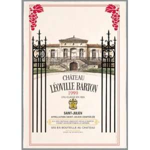  French Wine Label Kitchen Towel   Leoville Barton   1999 