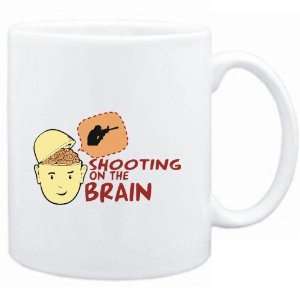  Mug White  Shooting ON THE BRAIN  Sports Sports 