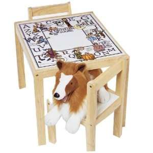  Lipper Mother Goose Alphabet Table & Chairs Set: Baby